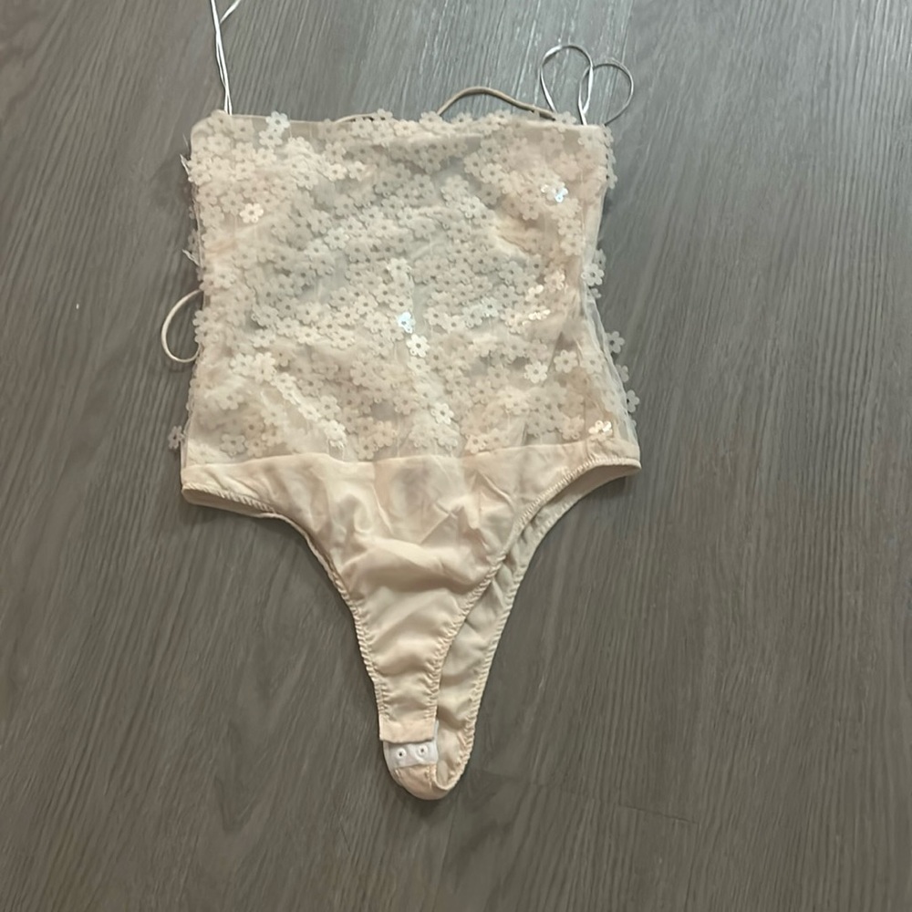 Zara Bodysuit NWT beige